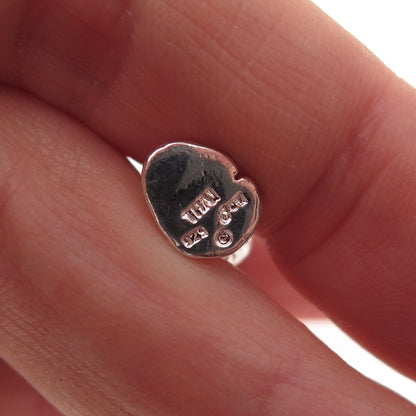 Jezlaine 925 Sterling Silver Vintage Enamel Christmas Kitten 3D Charm Pendant