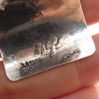 Bruce Wood Navajo Old Pawn Sterling Silver Vintage Southwestern Tribal Pendant