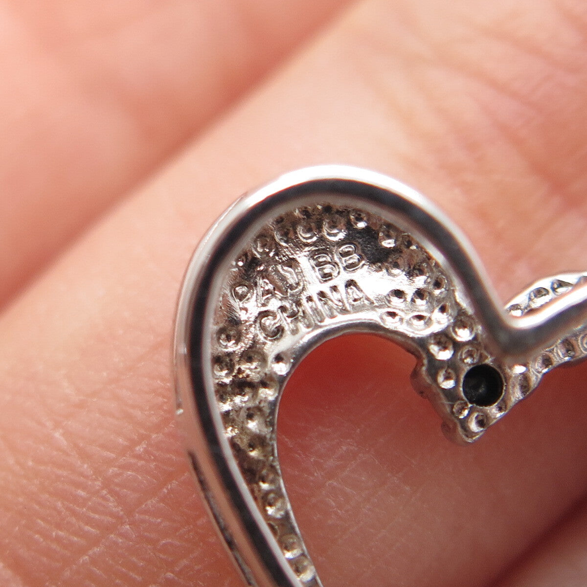 925 Sterling Silver Real Round-Cut Sapphire Heart Minimalist Slide Pendant