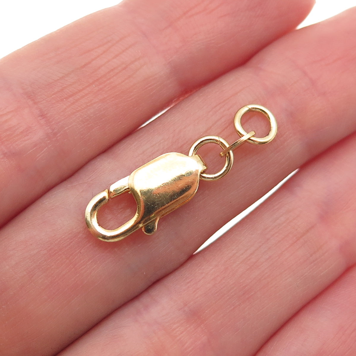 925 Sterling Silver Gold Plated Bracelet / Necklace Lobster Claw Lock Clasp