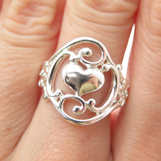 NEVADA 925 Sterling Silver Vintage Herat Ornate Ring Size 7.25