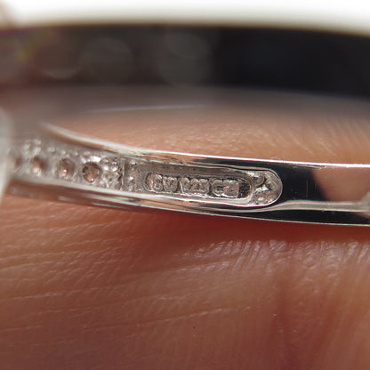 925 Sterling Silver Oval & Round-Cut C Z Promise Ring Size 10.25