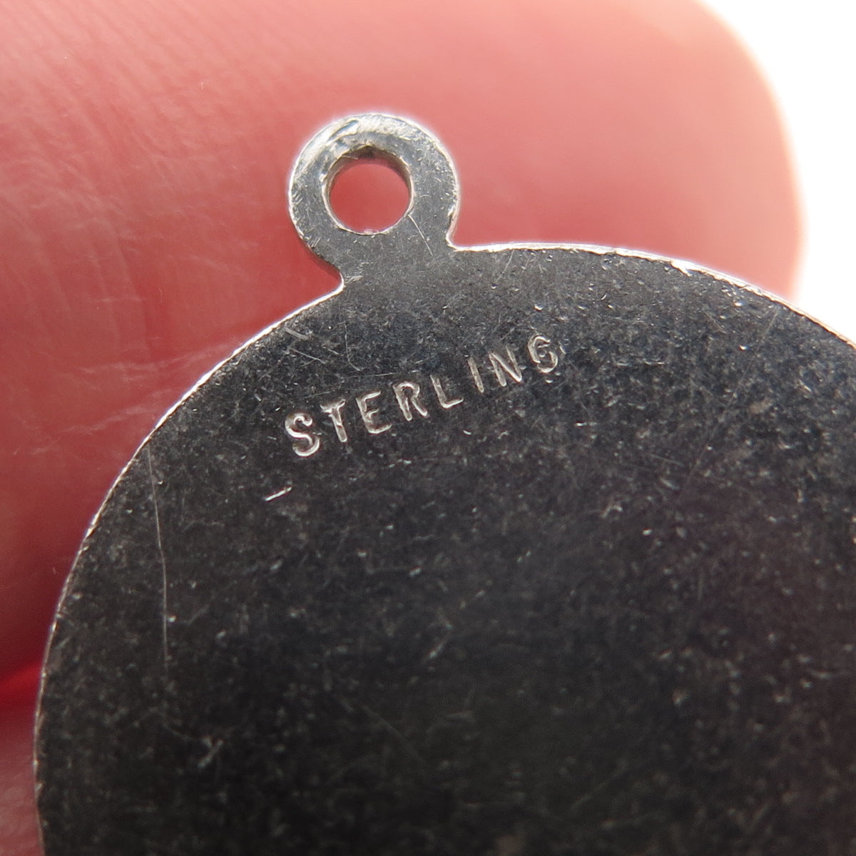 925 Sterling Vintage Enamel Le Cercle Francais High School Fleur de Lis Pendant