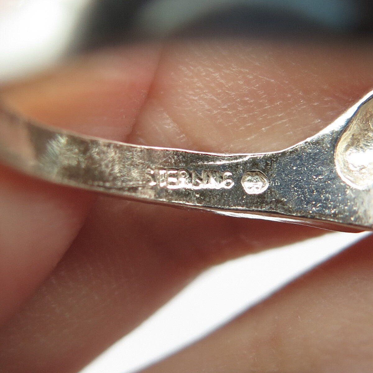 925 Sterling Silver Vintage Modernist Ring Size 8.5