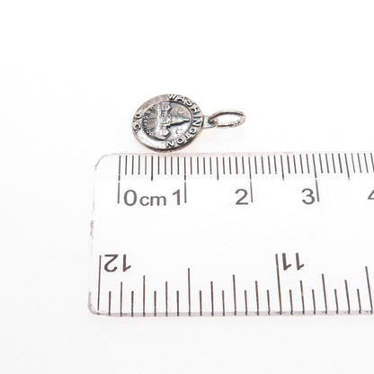 BATES & KLINKE 925 Sterling Silver Vintage US Capitol Washington DC Mini Pendant