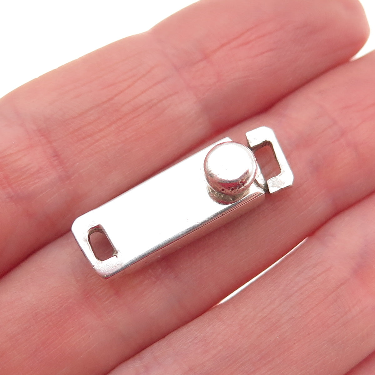 925 Sterling Silver Vintage Mexico Bracelet / Necklace Box Lock Clasp
