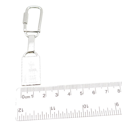 800 Silver Vintage Italy Engraved Chapel Key Fob Ring Holder