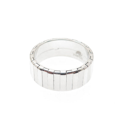 NEOS 925 Sterling Silver Textured Ribbed Band Ring Size 8.75