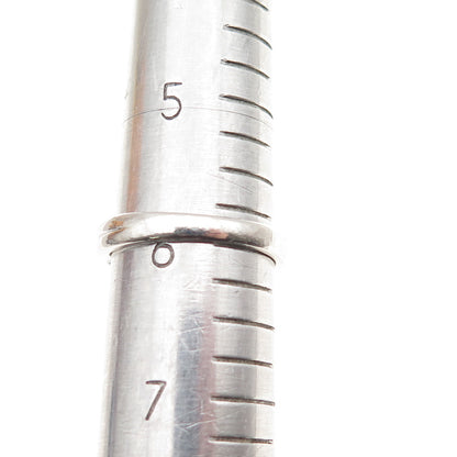 925 Sterling Silver Round-Cut C Z Wedding Ring Size 6