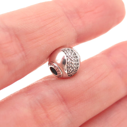Pandora 925 Sterling Silver C Z Essence Happiness Slide Bead Charm