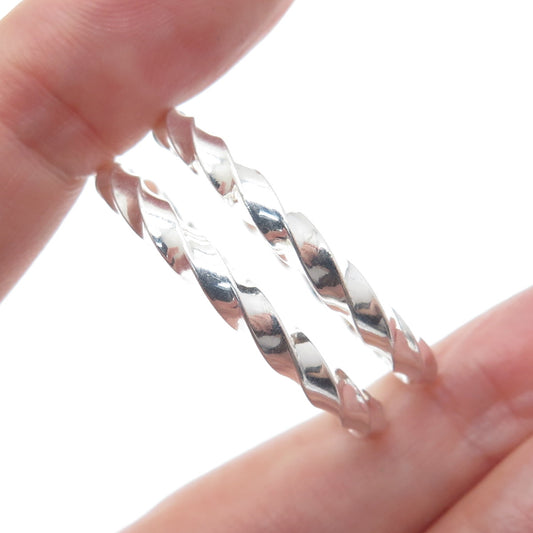 925 Sterling Silver 30mm Twisted Hoop Earrings