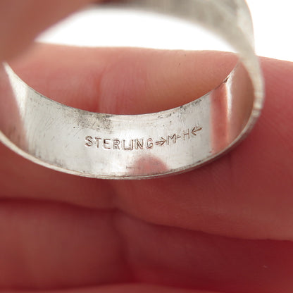McGrath Hamin 925 Sterling Silver Vintage Textured Band Ring Size 7.75