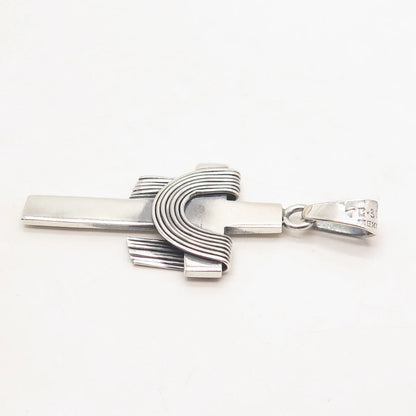 925 Sterling Silver Vintage Jesus Crucufix Cross Pendant