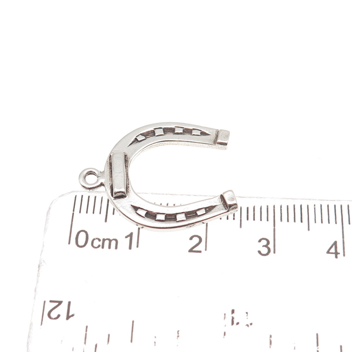 925 Sterling Silver Vintage Horseshoe Good Luck Mini Charm Pendant
