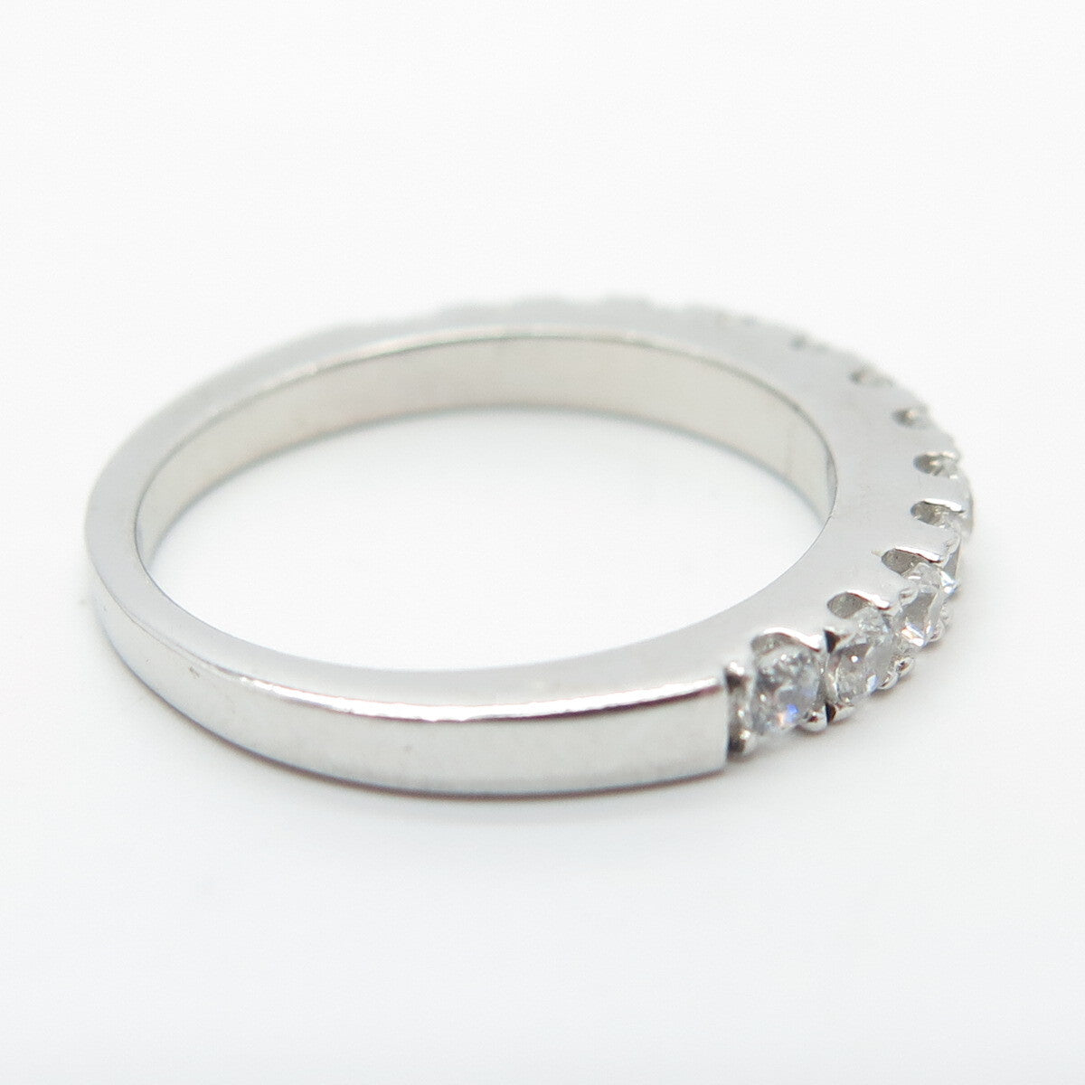 925 Sterling Silver Pave C Z Ring Size 5