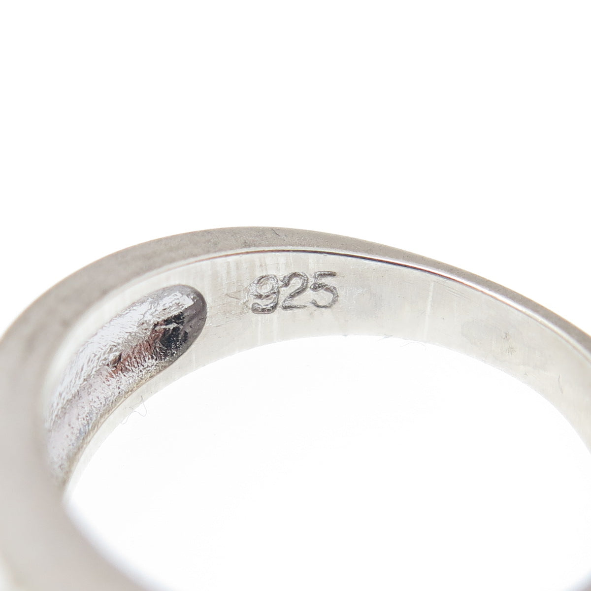 925 Sterling Silver Real Oval-Cut Amethyst Cross Ring Size 7