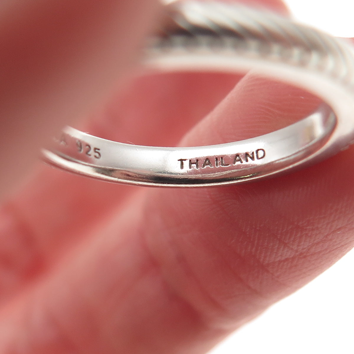 Judith Ripka 925 Sterling Silver Vintage Ribbed Stackable Band Ring Size 7