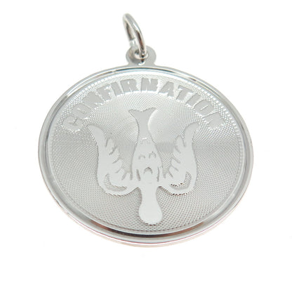 COLEMAN CO. 925 Sterling Silver Vintage Confirmation Holy Spirit Round Pendant