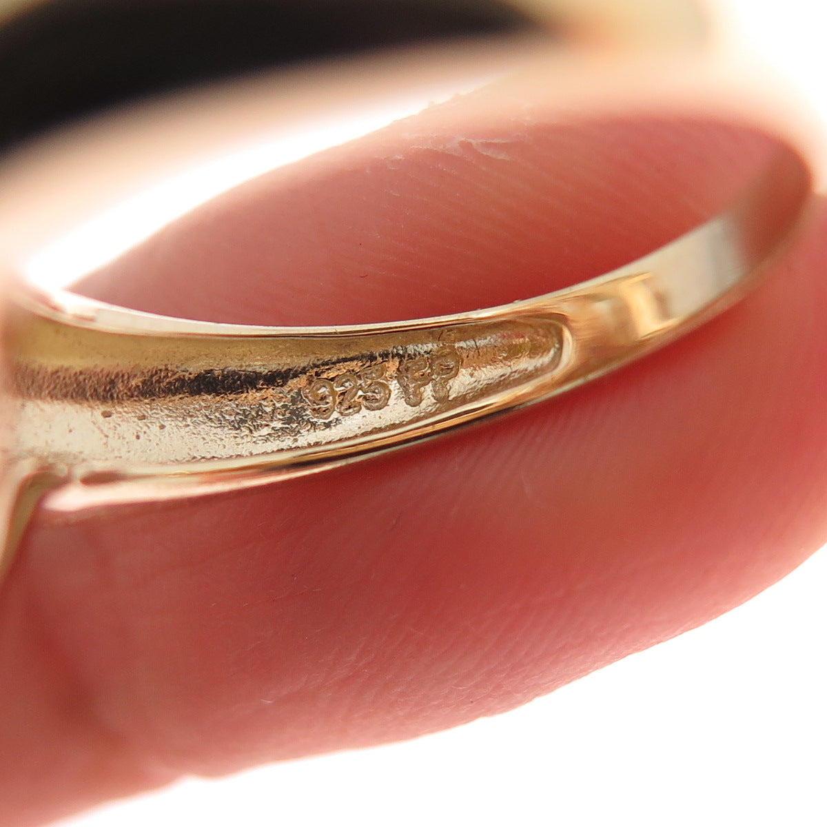 925 Sterling Silver Gold Plated Real Oval-Cut Peridot & C Z Ring Size 6.25