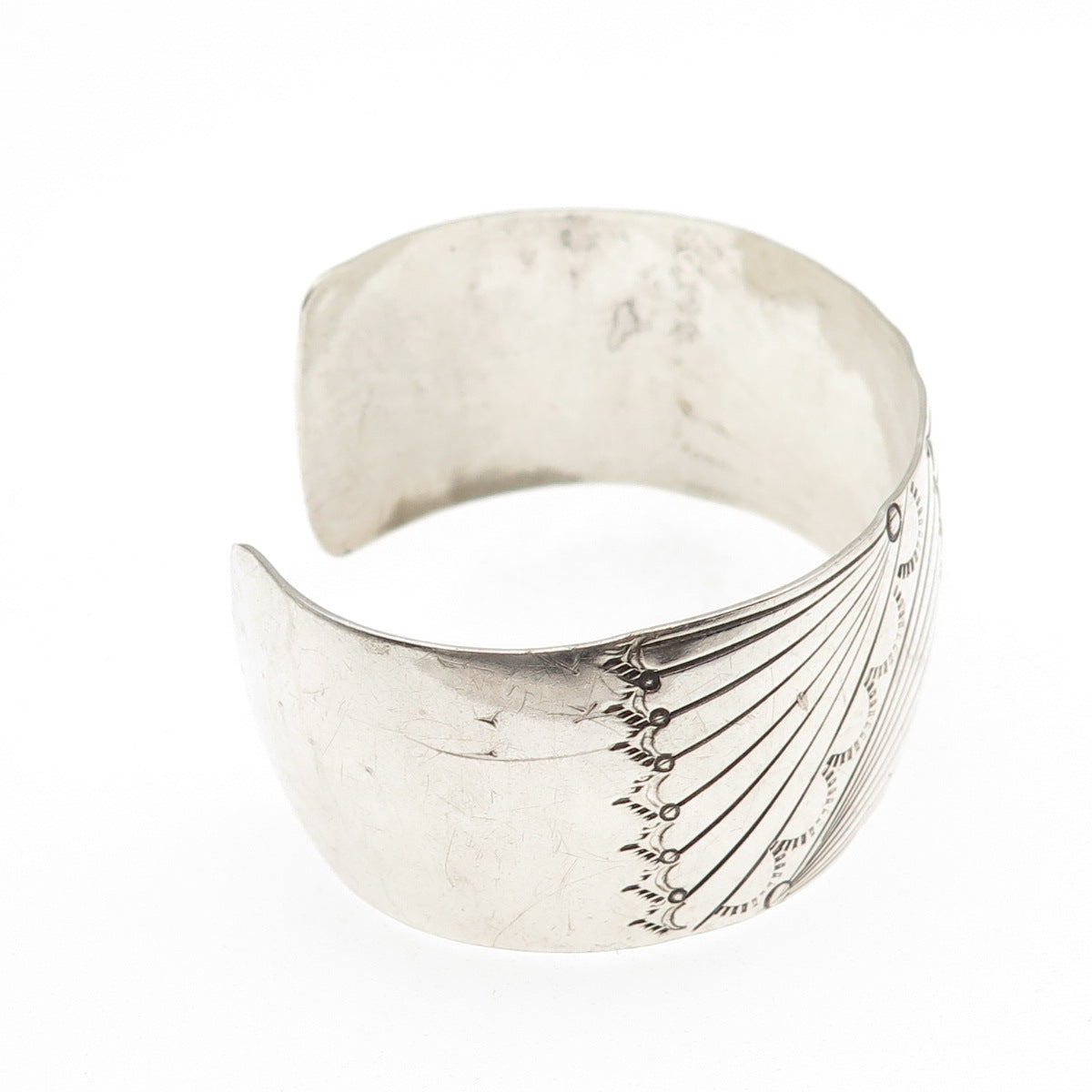 Helen Long Navajo Old Pawn 925 Sterling Silver Vintage Adjustable Bracelet 6.75"