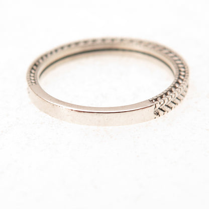 925 Sterling Silver Round-Cut C Z Half Eternity Stackable Band Ring Size 7