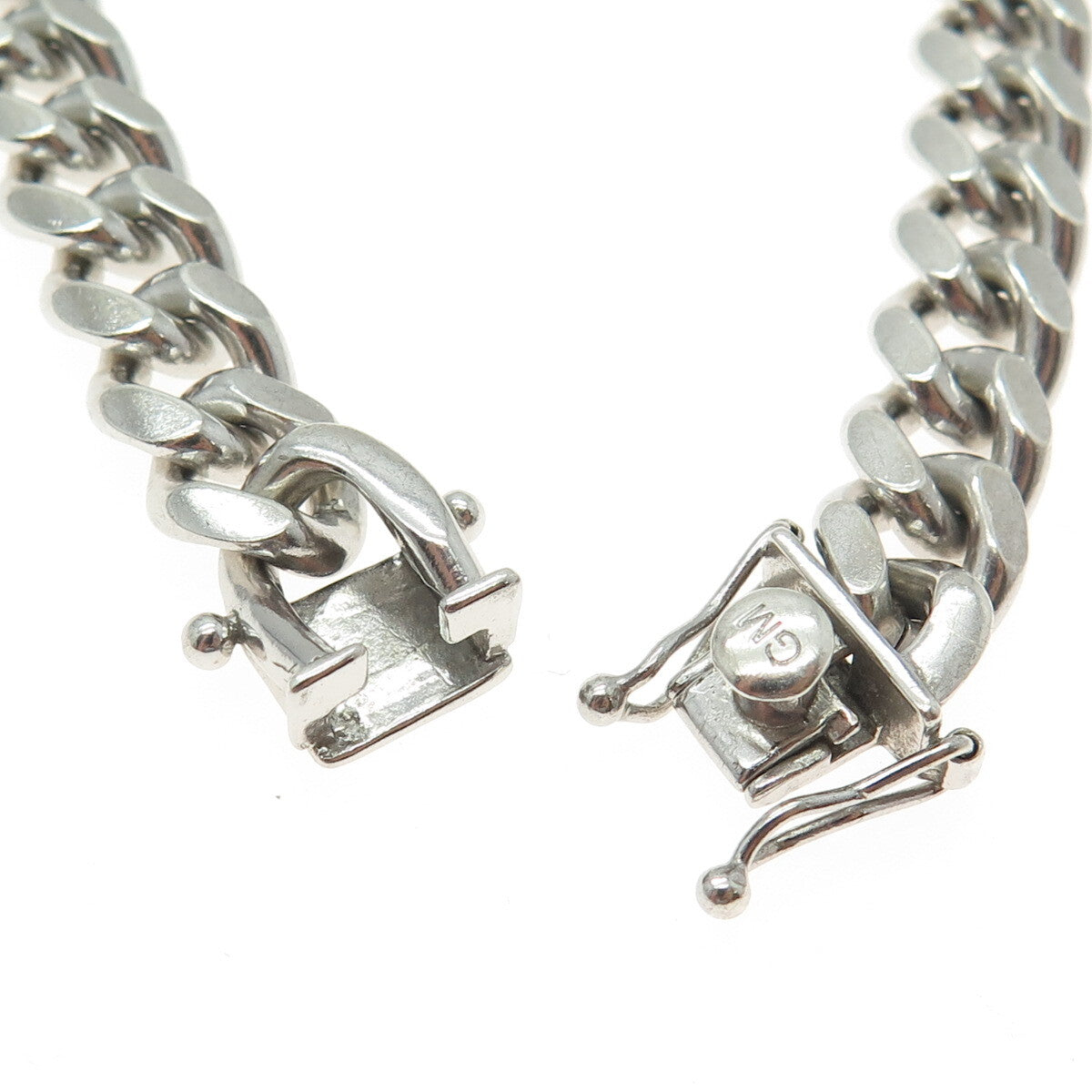 925 Sterling Silver Vintage Italy Solid 40.1g Cuban Link Bracelet 9"