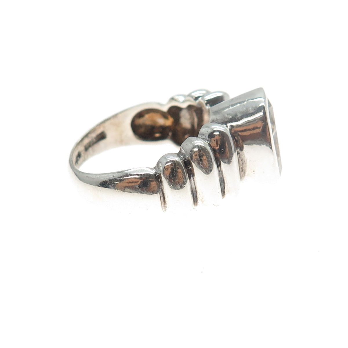 Gioia Clavenzani & Ivano Ghinelli 925 Sterling Silver Vintage C Z Ring Size 7.75