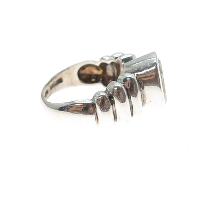 Gioia Clavenzani & Ivano Ghinelli 925 Sterling Silver Vintage C Z Ring Size 7.75