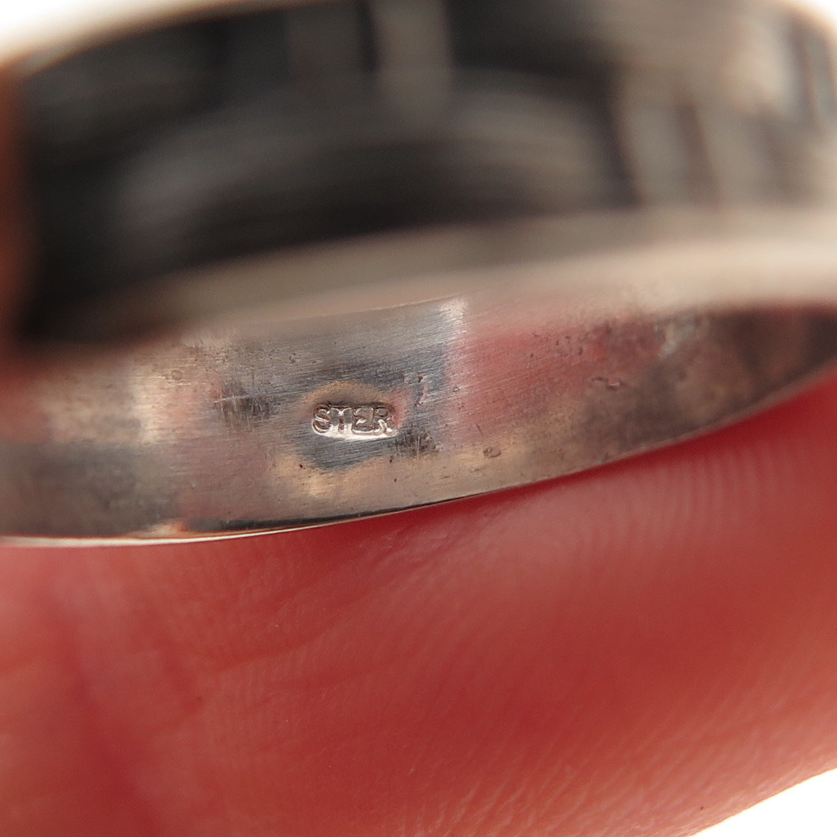 925 Sterling Silver Vintage Modernist Woven Oxidized Band Ring Size 6