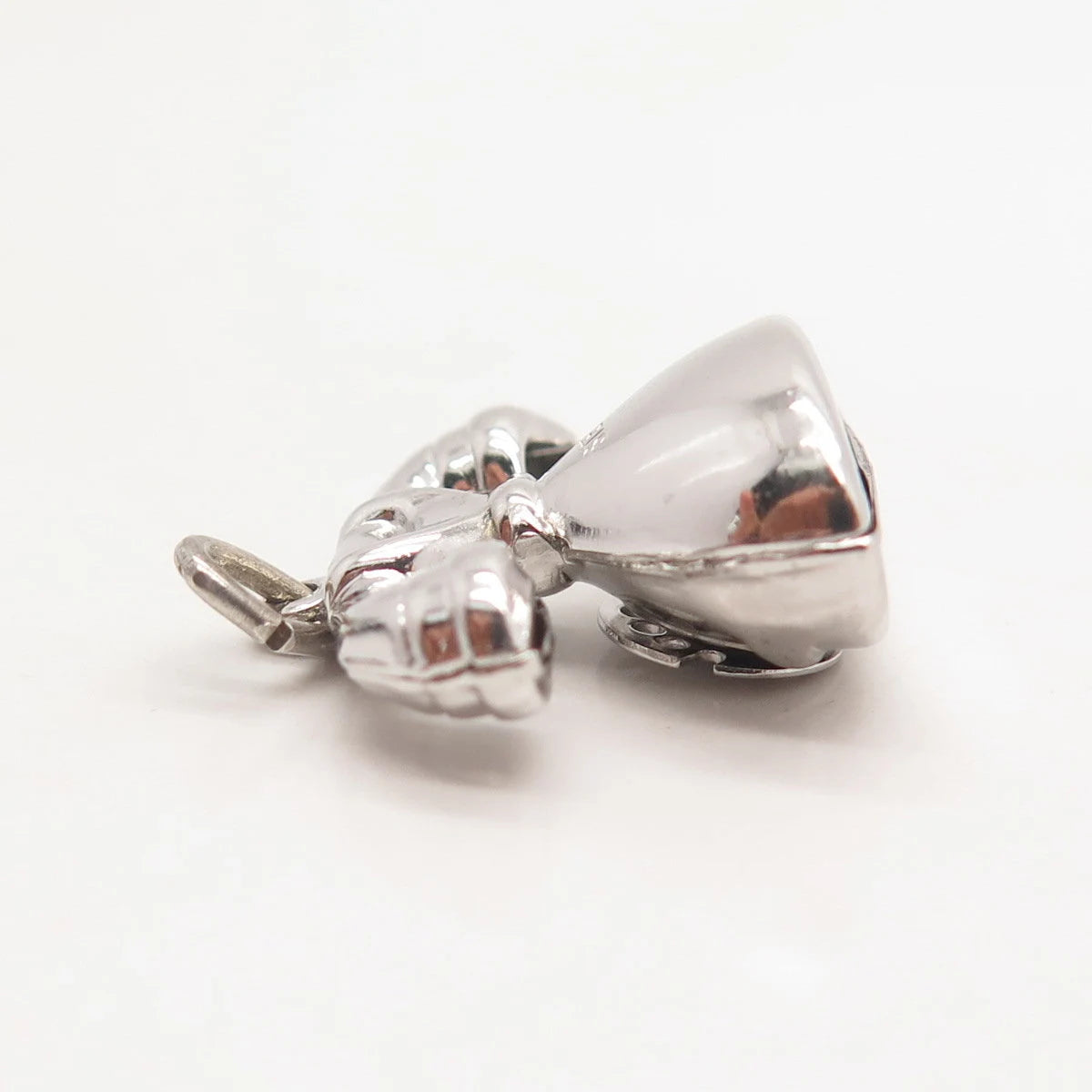 925 Sterling Silver Vintage Old Telephone 3D Minimalist Pendant