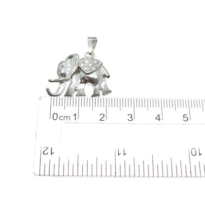 925 Sterling Silver Vintage Mexico Elephant Charm Pendant