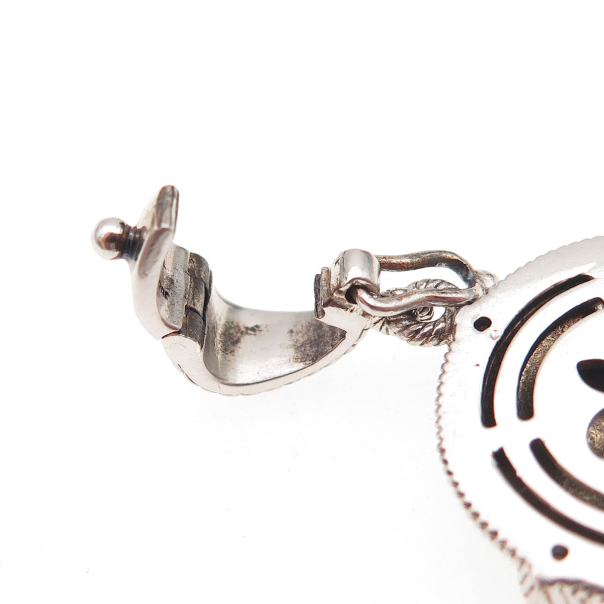 Judith Ripka 925 Sterling Silver Round-Cut C Z Letter D Initial Charm Pendant