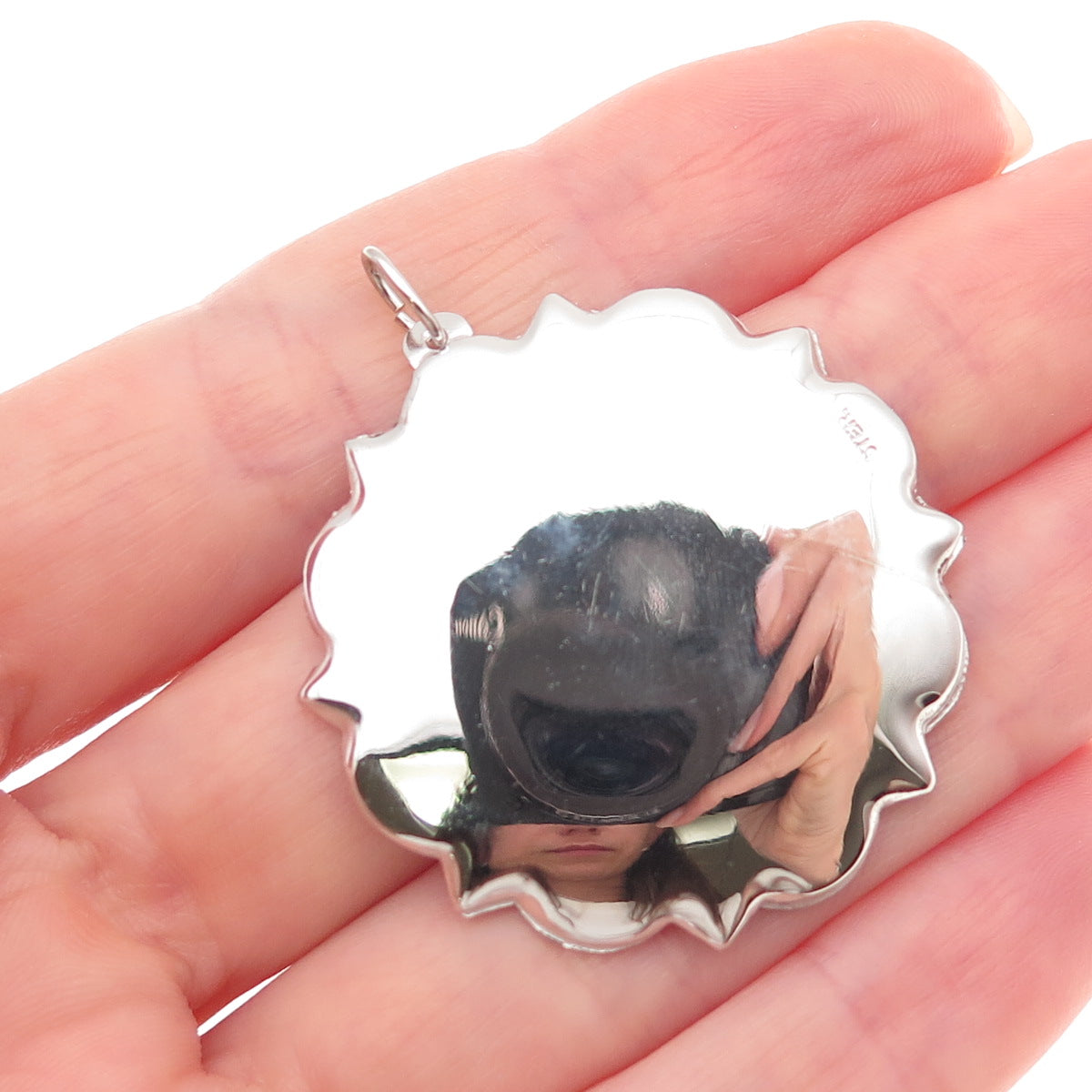 925 Sterling Silver Vintage Prayer Hands Religious Charm Pendant