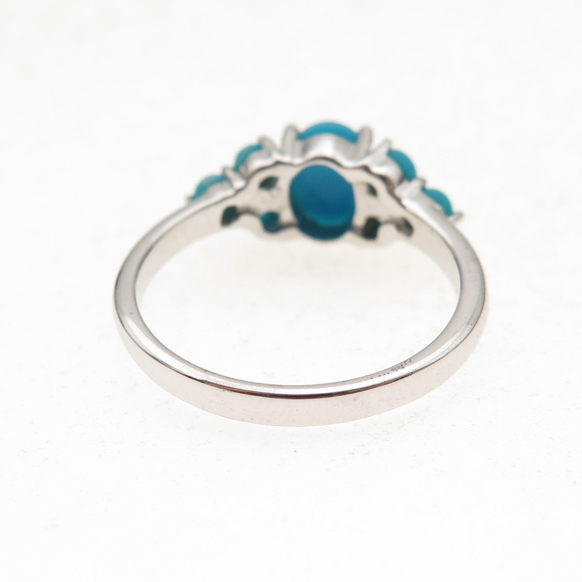925 Sterling Silver Vintage Real Sleeping Beauty Turquoise Ring Size 8