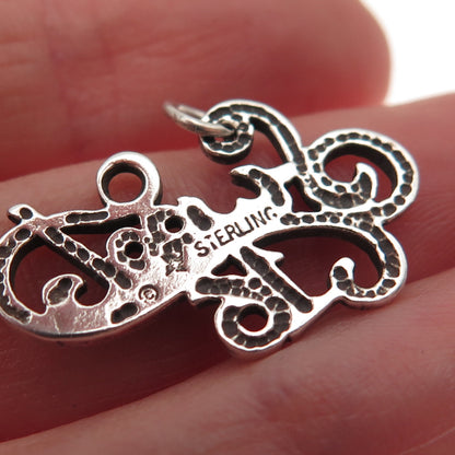 Sunwest 925 Sterling Silver Vintage Sweet 16 Oxidized Charm Pendant
