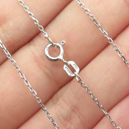 925 Sterling Silver Italy Round-Cut C Z Cross Cable Chain Necklace 16"