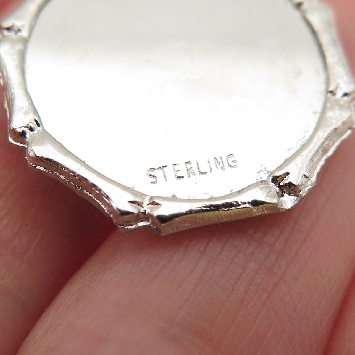 925 Sterling Silver Vintage Rhinestone Merry Christmas Nativity Charm Pendant