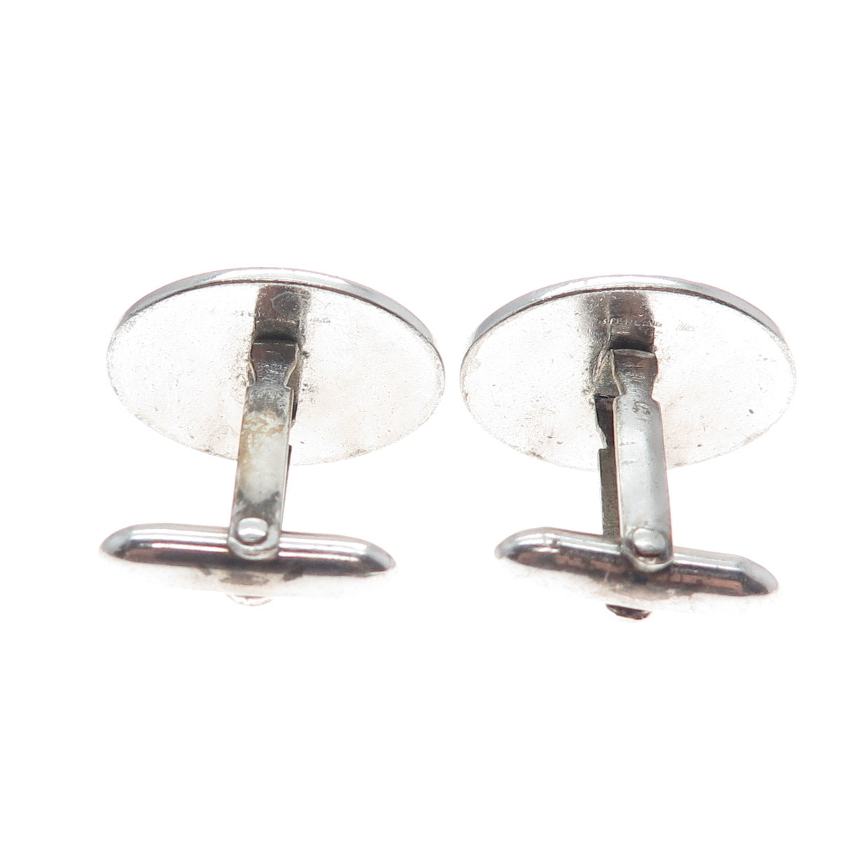 925 Sterling Silver Antique Art Deco Engraved Floral Cufflinks