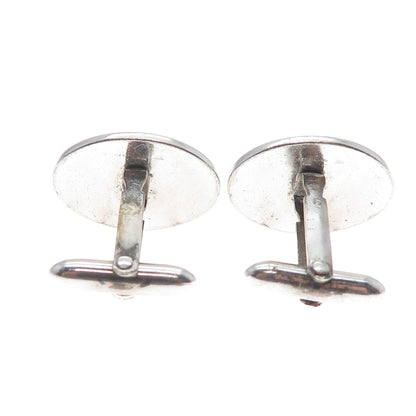 925 Sterling Silver Antique Art Deco Engraved Floral Cufflinks