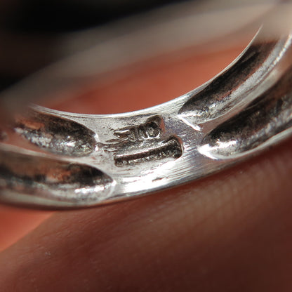 JAD Gioia Clavenzani & Ivano Ghinelli Sterling Silver Vintage C Z Ring Size 7.25