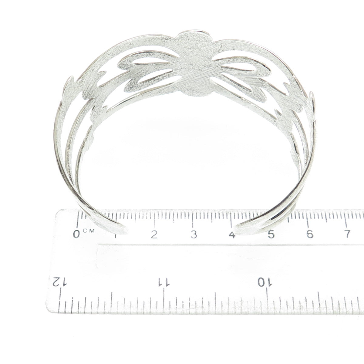 Old Pawn Sterling Silver Vintage Turquoise Butterfly Adjustable Bracelet 6.5"