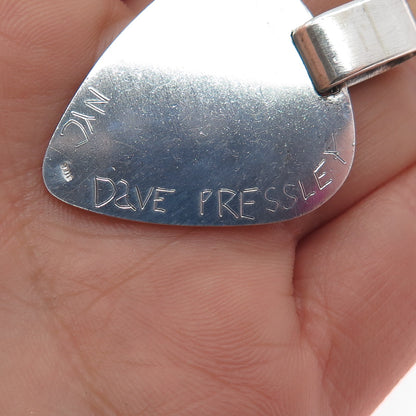 Dave Pressley Studio 925 Sterling Silver Vintage Sword Logo Charm Pendant