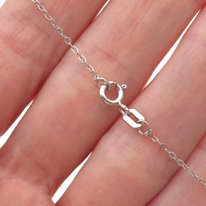 Chuck Clemency 925 Sterling Silver Real Tanzanite Cross Cable Chain Necklace 20"