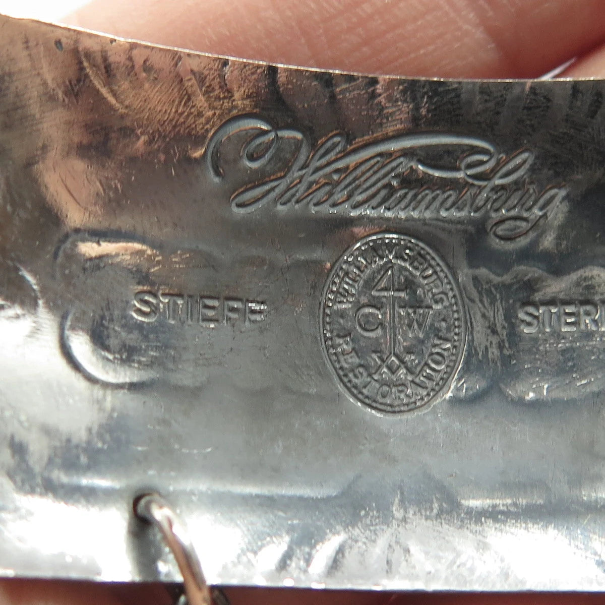 925 Sterling Silver Vintage Stieff Williamsburg "Sherry" Bottle Tag