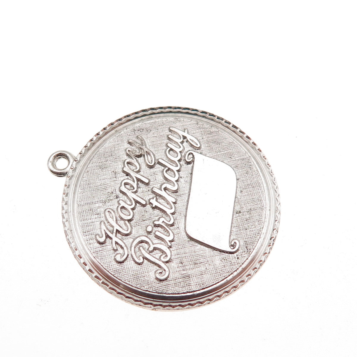 Griffith & Sons 925 Sterling Silver Vintage Happy Birthday Charm Pendant