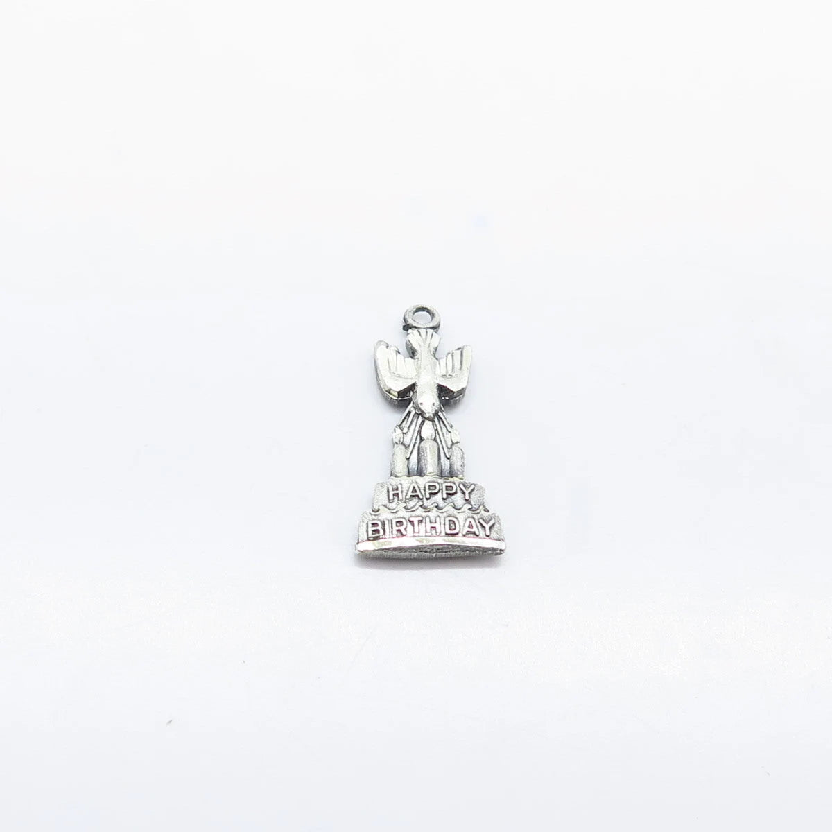 925 Sterling Silver Vintage Creed "Happy Birthday" Holy Ghost Pendant