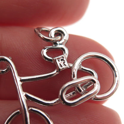 Town & Country 925 Sterling Silver Vintage Bicycle Mini Charm Pendant