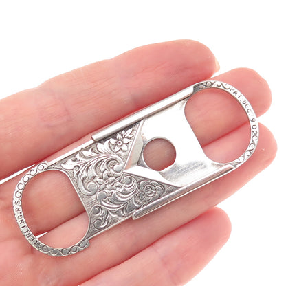 Reinhold Steinecke 925 Sterling Silver Antique 1902 JG Mono Pocket Cigar Cutter