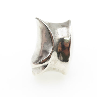 ZINA 925 Sterling Silver Vintage Modernist Oxidized Statement Ring Size 9.5
