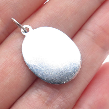 925 Sterling Silver Vintage First Holy Communion Religious Charm Pendant